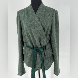 CARTONNIER ANTHROPOLOGIE‎ GREEN WRAP STYLE JACKET
